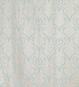 Deer Damask Fabric by Barneby Gates Duck Egg