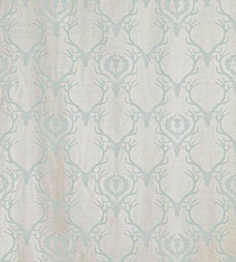 Deer Damask Fabric by Barneby Gates Duck Egg