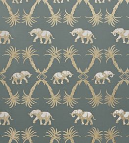 Elephant Palm Wallpaper by Barneby Gates Gunmetal/Gold