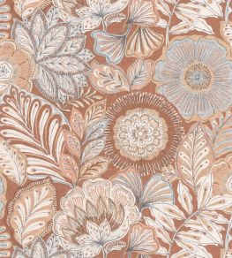 Batik Wallpaper by Casadeco Terracotta