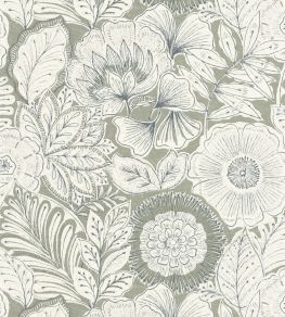 Batik Wallpaper by Casadeco Vert Sauge