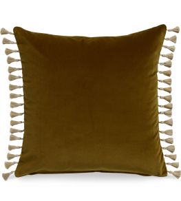 Beauchamp Velvet Cushion 55 x 55cm by James Hare Ochre
