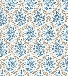 Bedgebury Fabric by Nina Campbell Indigo/Chocolate
