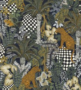 Belize Wallpaper by Casamance Encre/Kaki