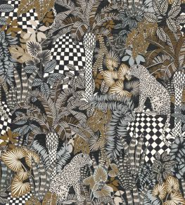Belize Wallpaper by Casamance Noir/Fauve