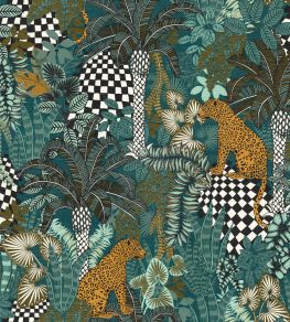 Belize Wallpaper by Casamance Vert Petrole/Celadon