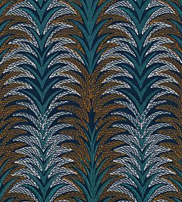 Belle Etoile Fabric by Casamance Petrole Mordore