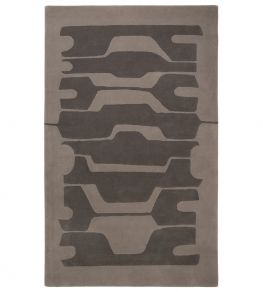 Benares Rug by Christopher Farr Pewter