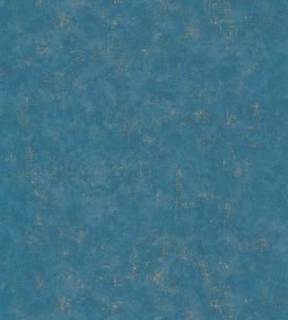 Benton Uni Metallic Wallpaper by Caselio Bleu madure dore