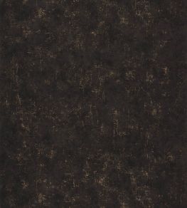 Benton Uni Metallic Wallpaper by Caselio Noir cuivre
