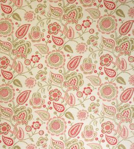 Bepton Fabric by Titley and Marr Scarlet, Grass & Coral