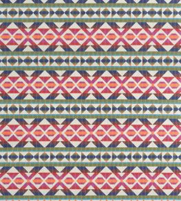 Berber Blanket Fabric by Thibaut Fuchsia and Navy