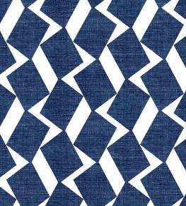 Bespoke Linen Wallpaper by Today Interiors Space Blue