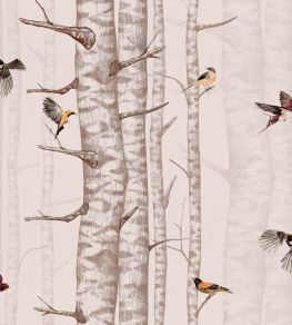 Birch Trees Wallpaper by Coordonne Pink
