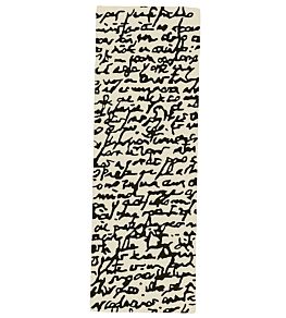 Black on White Manuscrit Runner Rug by Nanimarquina 2