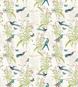 Menagerie Fabric by Blendworth Green/White