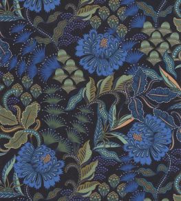 Bloomsbury Wallpaper by Casadeco Bleu Indigo