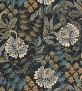 Bloomsbury Wallpaper by Casadeco Noir Reglisse