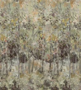 Bois De Bouleau Grasscloth Scene 1 Mural by Designers Guild Sepia