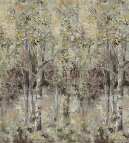 Bois De Bouleau Grasscloth Scene 2 Mural by Designers Guild Sepia