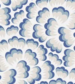 Bom Bom Wallpaper by Borastapeter Blue