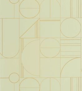 Border Wallpaper by Caselio Vert Amande Or