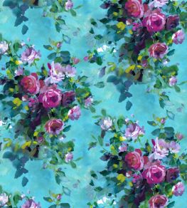 Bouquet de Roses Fabric by Designers Guild Turquoise