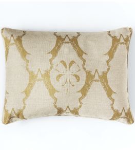 Boxing Hares Cushion 40 x 60cm by Barneby Gates Gold