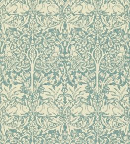 Brer Rabbit Wallpaper by Morris & Co Slate/Vellum