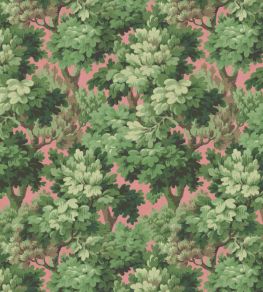 Broadhead Forest Fabric by Woodchip & Magnolia Grass Green/Salmon