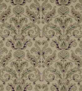 Brocatello Embroidery Fabric by Zoffany Amethyst/Teal
