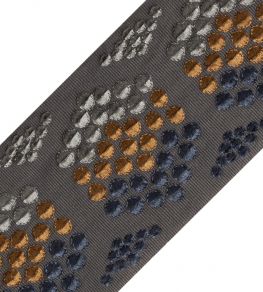 Bumblebee Velvet Border Trimming by Samuel & Sons Meteor