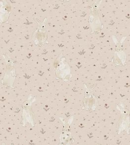 Bunny Field Wallpaper by Rebel Walls Pink