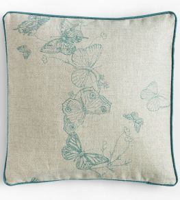 Butterflies Cushion 45 x 45cm by Barneby Gates Ice Blue