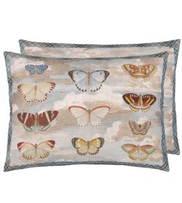 Butterfly Studies Cushion 60 x 45cm by Designers Guild Parchment
