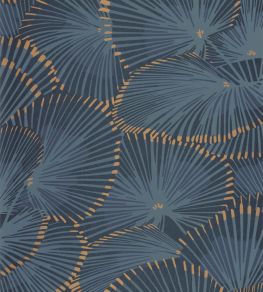 Cabaret Wallpaper by Casadeco Bleu Orage