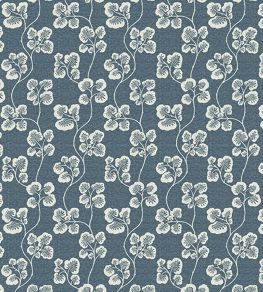 Cabbage Check Fabric by Josephine Munsey Dark Blue