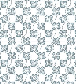 Cabbage Check Fabric by Josephine Munsey Mid Blue