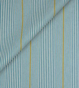 Cabin Stripe Fabric by Jim Thompson No.9 Turquoise