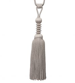 Caitlin Single Tassel Tieback Trimming by Samuel & Sons Silver Cloud