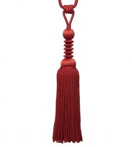 Caitlin Single Tassel Tieback Trimming by Samuel & Sons Titian Red