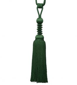 Caitlin Single Tassel Tieback Trimming by Samuel & Sons Viridian Green