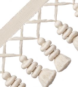 Caitlin Tassel Fringe Trimming by Samuel & Sons Cream