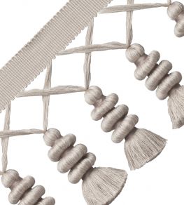 Caitlin Tassel Fringe Trimming by Samuel & Sons Silver Cloud