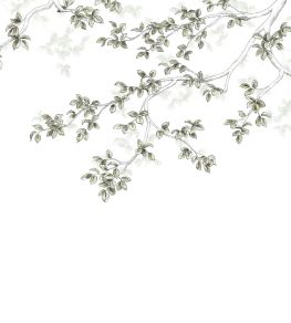 Calming Leaves Mural by Casadeco Vert Lichen