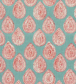 Camber Fabric by Baker Lifestyle Aqua / Red