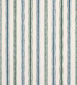Camber Stripe Fabric by Jane Churchill Green/Blue