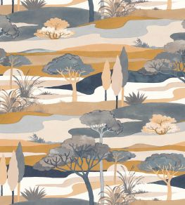 Cap Ferret Wallpaper by Casamance Bleu Persan/Ambre