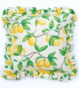 Capri Lemon Cushion 45 x 45cm by Barneby Gates Cream