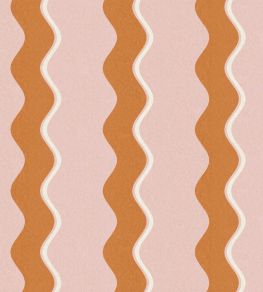 Cari Wave Wallpaper by Woodchip & Magnolia Gorse/Pink Cloud